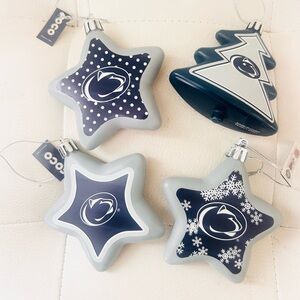 Penn State BNWT Christmas Ornaments Christmas Tree Star Shapes